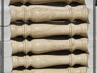 نرده صراحی سنگی تراش گردسر و ته مربع عسلی 70 سانتی