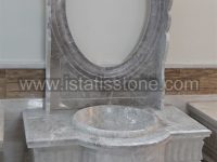 روشویی دوپایه کلاسیک طوسی توکار