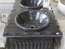 روشویی تک پایه مشکی توکار