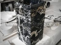 روشویی مدرن بدنه کامل سنگی ایستاده مشکی