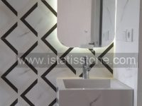 روشویی سرامیکی مدرن پایه بلند رنگ روشن- سفید  CE239