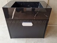 روشویی سرامیکی روشویی و کابین طرح بامبو مشکی  CEC 358