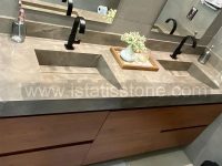 روشویی سرامیکی مدرن طوسی دو کاسه 120*50  CEC354