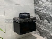 روشویی سنگی صفحه و کاسه 40*60 مشکی  STC376