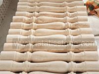 نرده صراحی سنگی تراش گرد کرم روشن 80 سانتی