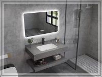 روشویی سرامیکی مدرن 40*80 طوسی مات با شلف  CE216
