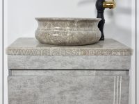 روشویی سنگی صفحه و کاسه لب گلدونی 40*60 طوسی   STC378