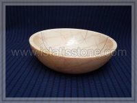 کاسه روشویی سنگ چینی کرم . طرح جامی