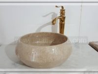کاسه روشویی سنگ مرمریت کرم طرح تیوپی
