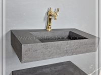 روشویی سرامیکی مدرن 40*80 مشکی مات با شلف  CE237