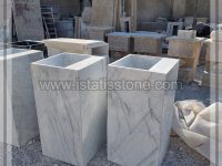 روشویی مدرن بدنه کامل سنگی ایستاده سفید 40*40