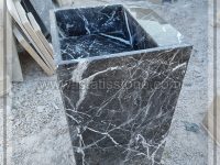 روشویی مدرن بدنه کامل سنگی ایستاده مشکی 40*40