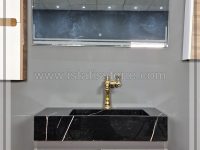 روشویی سرامیکی مشکی و کابین ذغالی 80*40   CEC353