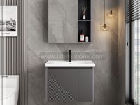 روشویی چینی سفید و کابین ذغالی مشکی  CHC395