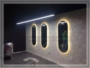آیینه تاچ بیضی 80*40   کد  IS2021