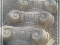سر ستون کله قوچی 60*40 سنگ کرم روشن