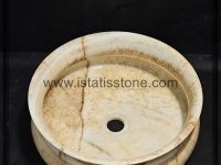 کاسه روشویی مرمر کرم نباتی